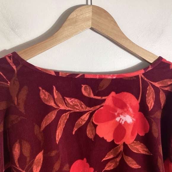 Sonoma Corduroy Puff Sleeve Peasant Top 2X Boho Prairie Western Cottagecore - Picture 7 of 16